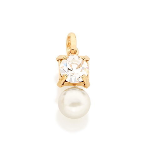 Pingente Rommanel Com Cristal E Pérola Sintetica - 541541