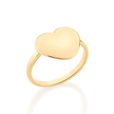 Anel Rommanel Coração Liso - 512985