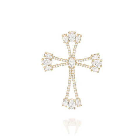 Pingente Rommanel Cruz Com Zircônias - 542173