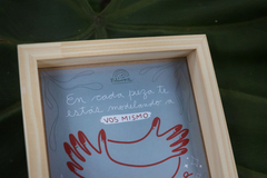 Cuadrito 15x15 box “TRÁTATE CON AMOR” - comprar online