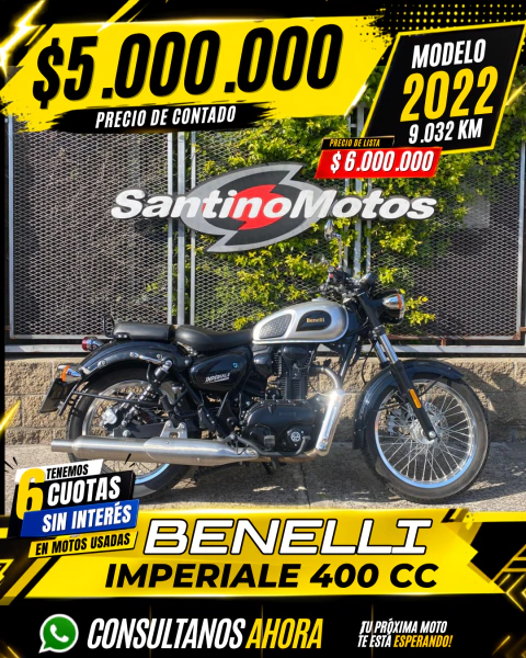 BENELLI IMPERIALE 400 CC 9.032 KM 2022