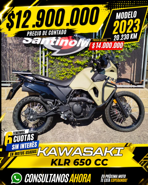 KAWASAKI KLR 650CC 20230 KM 2023