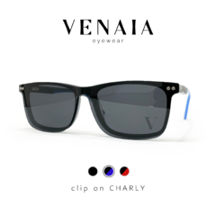 Clip on CHARLY Negro y azul - comprar online