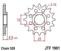 PIÑON JT HUSQVARNA KTM BETAMOTOR 13D - comprar online