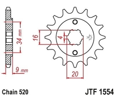 PIÑON JT YAMAHA ATV 13D