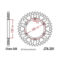 CORONA JT ALUMINIO YAMAHA YZ - comprar online