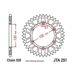CORONA JT YAMAHA 48D ALUMINIO - comprar online