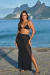 Saia Longa Crochet Preto