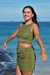 Saia Transpassada Musgo - Lip Beachwear