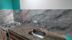 SÍMIL MARMOL GRIS - VETA PLATEADA - Vinilos Decorativos Neuquen