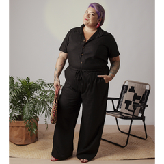 Pantalona Viscolinho Preto na internet