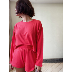 Imagem do Blusa Cropped Moletinho vermelho "Vivo muito vivo"