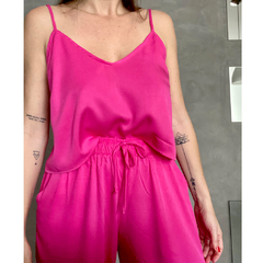 Blusa Cropped Belle Rosa Barbiecore - comprar online
