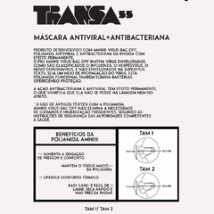 Máscara Off White anatômica Amni® Virus-Bac OFF - inativa vírus envelopados como influenza, novo Coronavírus e herpesvír - comprar online