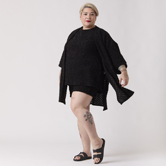 KIMONO PRETO BRILHO