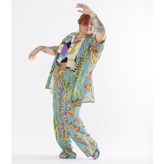Imagem do Pantalona Tropicool Azul
