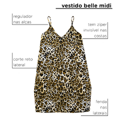VESTIDO MIDI BELLE ONÇA - comprar online