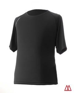 Remera deportiva de hombre en color negro de la marca BODYTHERM, con mangas cortas y diseño cómodo.
