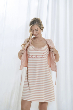 Camisón Maternal Con Mañanita Lencatex 24211