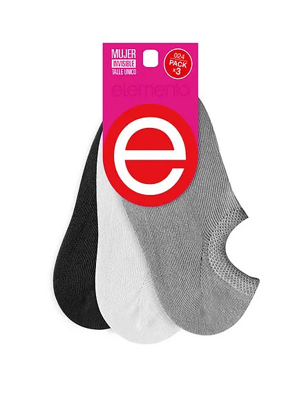 Soquete Invisible Elemento Pack x 3