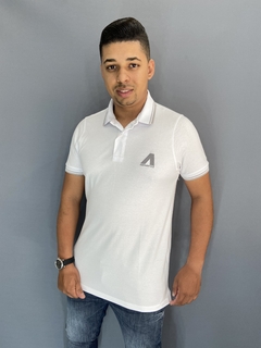 Polo Aeropostale Branco Bordado Lateral - comprar online