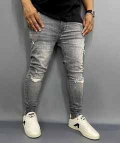 Calça Jeans J.Jones Cinza Destroyed
