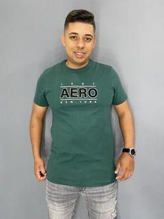 Camiseta Aeropostale 1987 Verde Bordado