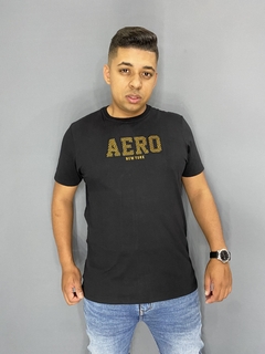 Camiseta Aeropostale Platinum Preta AERO