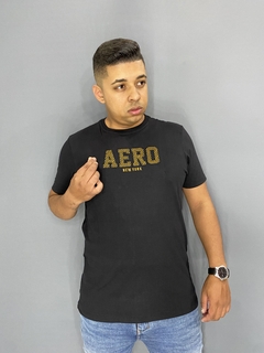 Camiseta Aeropostale Platinum Preta AERO - Jeh Modas Store | Moda Masculina 