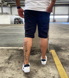 Bermuda Jeans Short Masculino City Denim Liso Preto na internet