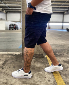 Bermuda Jeans Short Masculino City Denim Liso Preto
