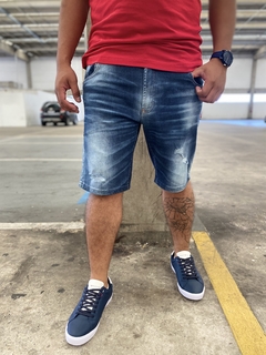 Bermuda Jeans Short Masculino City Denim Marmorizado - comprar online