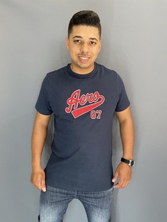 T-Shirt Aeropostale Marinho 1987 Bordado