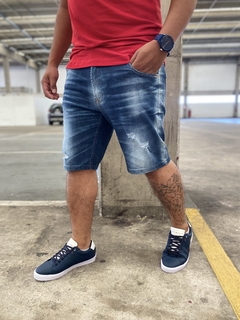Bermuda Jeans Short Masculino City Denim Marmorizado