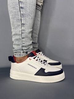 Tênis Masculino Casual Aeropostale Branco/Marinho /Vermelho - Jeh Modas Store | Moda Masculina 