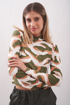 Imagen de Media polera estampada, opción morley o modal elastizado.