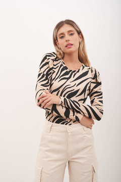 Imagen de Remera manga princesa , estampada de morley modal