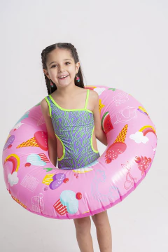 Entera de nenas acebrada, con vivos . Calidad premium. Art 8201 - comprar online