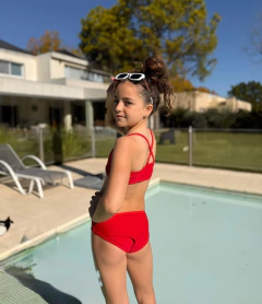 Bikini de nenas, Top con tiras cruzadas + vedetina. Art 600 - tienda online