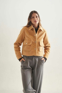 Chaqueta de paño con , botones y bolsillos - tienda online