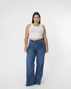 Jean wide leg elastizado. Talles amplios