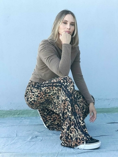 Palazzo animal print , con doble tira de modal soft .