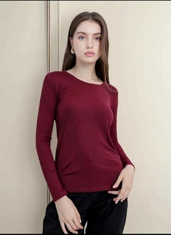 Remeras básicas de modal viscosa. Manga larga. - comprar online