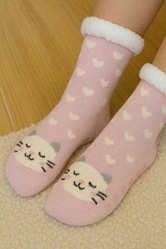 Pantumedia de Niñ@s unisex diseño “animalitos”, de corderito, con base antideslizante. - tienda online