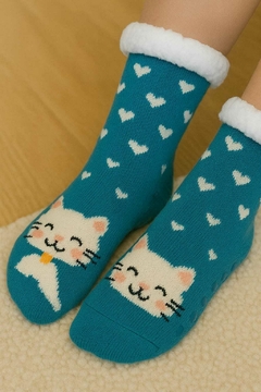 Pantumedia de Niñ@s unisex diseño “animalitos”, de corderito, con base antideslizante. - Proverbio