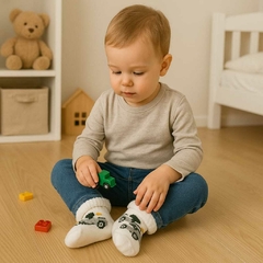Pantumedia de BEBE unisex ., de corderito con base antideslizante. 0-12 meses . - comprar online