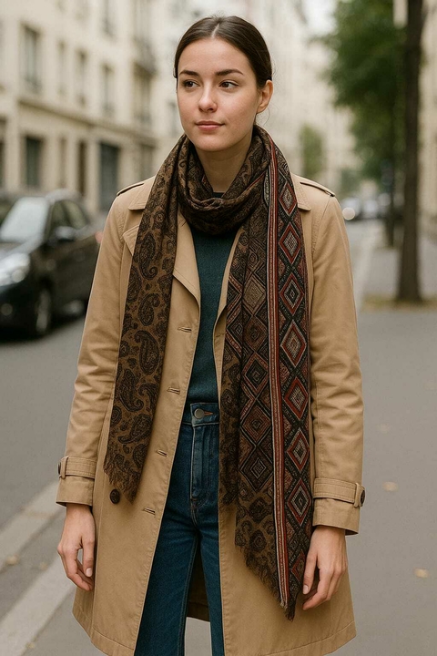 Pashmina/ chalina amplia, importada. Estampas variadas. - comprar online