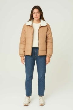 Imagen de Campera puffer con corderito. Importada, Calidad premium.