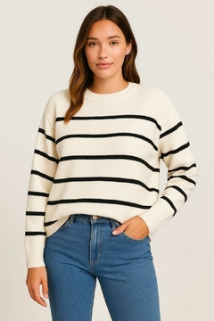 Sweater de bremer con rayas horizontales. en internet