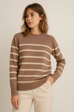 Sweater de bremer con rayas horizontales. - comprar online